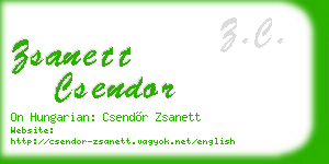 zsanett csendor business card